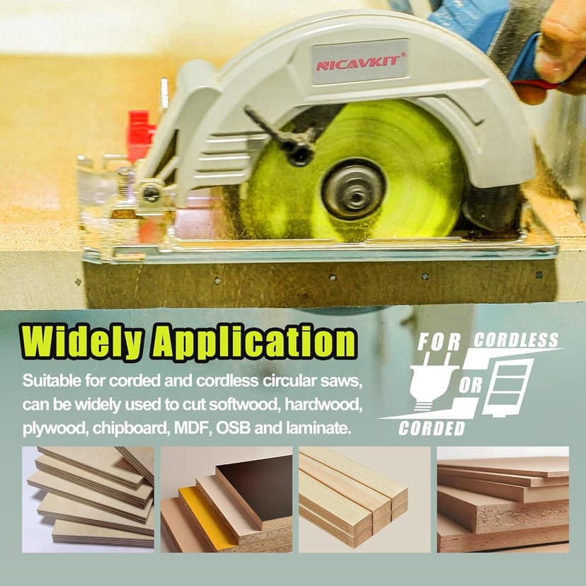 3Pack 3 Inch 24T Wood Cutting Circular Saw Blade for Woods, Plastic, PVC, Acrylic, Aluminum,7/16" Arbor TCT Saw Blade Compatible with All Dremel Saw-MAX, Ultra-Saws, RotoZip Saws,Dewalt Saws