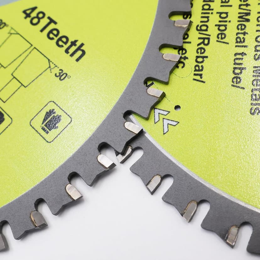 6-1/2"/165mm Metal Cutting Disc, DARTOTEK Circular Saw Blade 48T,Tungsten Carbide Tipped TCT Cut Off Wheel for Steel, Ferrous Steel Pipe with 4/5"-5/8" Arbor