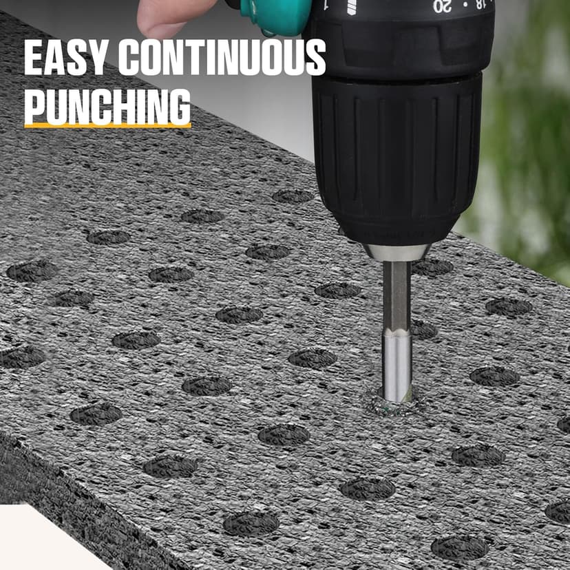 Concrete Drill Bit Set, 8 PCS Masonry Drill Bit Set for Concrete 5/32"-3/8", Industrial Carbide Drill Bits, Shockproof Hex Shank Hammer Drill Bit Set for Cement/Porcelain Tile/Brick/Class/Plastic