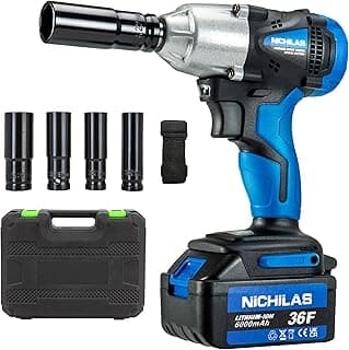 Cordless Impact Wrench, 2 IN 1 Screwdriver Head, 21V electric power wrench, 420Nm High Torque, 4 Pole Motor, Include Battery & Charger & Carrying Plastic Box