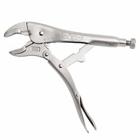 IRWIN VISE-GRIP Original Locking Pliers with Wire Cutter, Curved Jaw, 10-Inch (502L3), silver