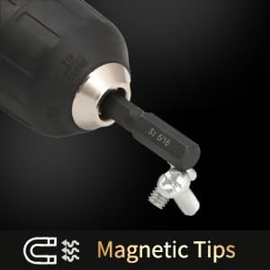 COMOWARE Impact Drill Bit Set - 21 Pcs Hex Titanium HSS Quick Change Impact Driver Bit Set for Wood, Plastic, Aluminum Alloy, Metal, 1/16"-1/2"