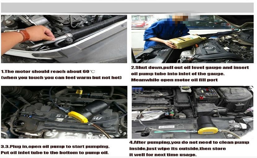 Amarine Made Oil Pump, Oil Extractor Pump 12V, 60w Oil Removal Pump for Oil Change, Electric Transfer Oil Pump, Easily Scavenge Oil from Cars, Motorcycles, RVs, Boats, and lawn Equipment