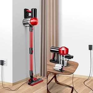 iwoly C150 Cordless Vacuum Cleaner Rechargeable with 2200mAh Detachable Battery, 18000Pa Cyclone Vacuum with HEPA Filter, Lightweight Portable Handheld Stick Vacuum for Hard Floor Car Cleaning