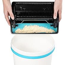 Yocada Carpet Sweeper Cleaner for Home Office Low&Undercoat Carpets Rugs Pet Hair Dust Scraps Paper Small Rubbish Cleaning with a Brush Blue