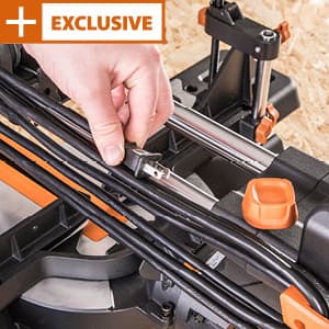 Evolution Power Tools R255SMS-DB+ 10-Inch Dual Bevel Sliding Miter Saw Multi-Material, Multipurpose Cutting Cuts Metal, Plastic, Wood 45˚-45˚ Double Bevel & 50˚-50˚ Miter TCT Blade Included