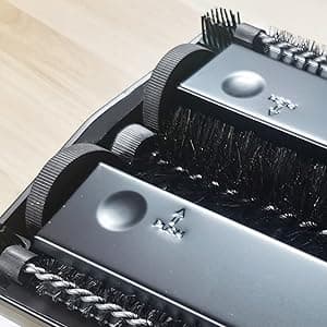 EZ SPARES Quiet Carpet Sweeper,Floor Sweeper with Pig-Bristles,Suitable for Carpet Cleaning Power,Roller Brush Strong,Bristle Sweeper,Great for House,Office,Kitchen,Carpet(Silver)