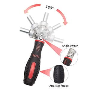 61 in 1 Ratcheting Screwdriver Set, Magnetic Screwdriver Bit Set with Rotatable Ratchet Handles, Sockets & Bits, Household Repair Tool Kits for Computers, Electronic Devices, Furniture