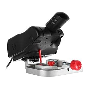 BEAMNOVA Mini Miter Saw Electric Power Table Benchtop Cut-Off Chop Max 45 Degree Cutting for Crafts Miniatures Metal Wood Plastic Compound Cutter