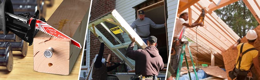 EZARC Carbide Reciprocating Saw Blade R956HM Endurance for Hard Wood and Metal Demolition 9-Inch 6TPI, 3-Pack