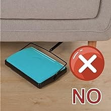 Yocada Carpet Sweeper Cleaner for Home Office Low&Undercoat Carpets Rugs Pet Hair Dust Scraps Paper Small Rubbish Cleaning with a Brush Blue