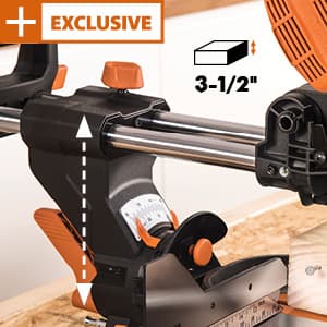 Evolution Power Tools R255SMS-DB+ 10-Inch Dual Bevel Sliding Miter Saw Multi-Material, Multipurpose Cutting Cuts Metal, Plastic, Wood 45˚-45˚ Double Bevel & 50˚-50˚ Miter TCT Blade Included