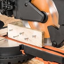 Evolution Power Tools R255SMS+ PLUS 10-Inch Sliding Miter Saw Plus Multi-Material Multi-Purpose Cutting Cuts Metal, Plastic, Wood & More 0˚ - 45˚ Bevel & 50˚ - 50˚ Miter Angles TCT Blade Included