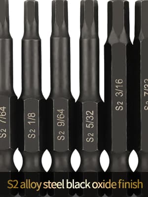 COMOWARE Impact Drill Bit Set - 21 Pcs Hex Titanium HSS Quick Change Impact Driver Bit Set for Wood, Plastic, Aluminum Alloy, Metal, 1/16"-1/2"