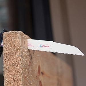 EZARC Reciprocating Saw Blade Bi-Metal Cobalt Sabre Saw Blades for Wood Demolition 9-Inch 6TPI R922DH (5-Pack)