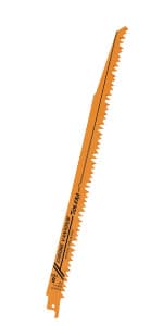 TOLESA Nail Embedded Wood Reciprocating Saw Blades for Window Door Demolition and Construction Wood Cutting 12 Inch 6TPI Bi-Metal Teeth with Cobalt Sharp Cutting 5 Pack