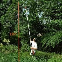 Pole Saw Gas Powered, 16-Foot Reach 42.7CC 2-Cycle 10-Inch Bar Cordless Extendable Long Trimmer Power Gasoline Chainsaw For Tree Hedge Trimming Bush Pruning, Spinning Saw Head