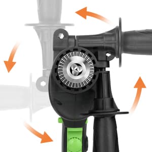 GALAX PRO 5Amp 1/2-inch Hammer Drill with 105pcs Accessories, Variable Speed 0-3000, Hammer and Drill 2 Functions in 1, 360°Rotating Handle, Depth Gauge, Carrying Case Included