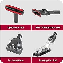 Kenmore DU2015 Bagless Upright Vacuum Lightweight Carpet Cleaner with 10’Hose, HEPA Filter, 4 Cleaning Tools for Pet Hair, Hardwood Floor, Red