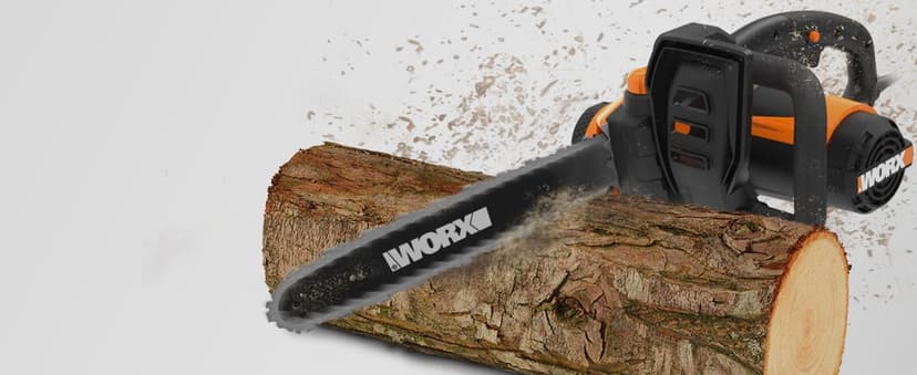 Worx WG304.2 Saw 18-Inch 15.0 Amp Electric Chainsaw with Auto-Tension, Chain Brake