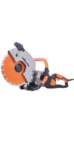 Evolution Power Tools R300DCT 12 inch Concrete Saw (Aka Circular Saw, Angle Grinder, Chop / Cut Off Saw, Demo Saw, Disc / Power Cutter) Electric Motor, No Gas - 4-1/2" Cut - Incl Diamond Masonry Blade