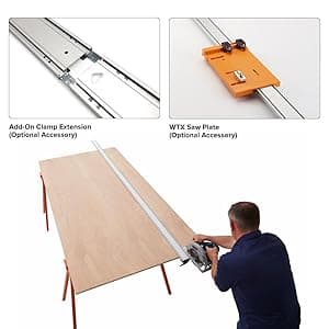 Bora WTX Clamp Edge & Straight Cut Guide For Circular Saws | 36" Cutting Length, 543036
