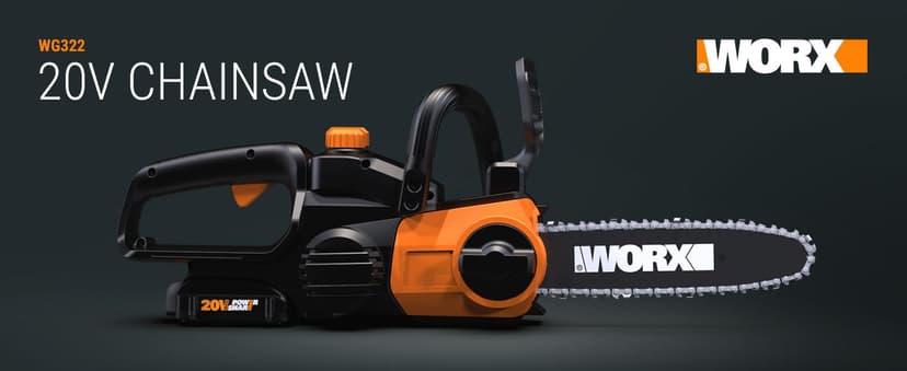 Worx WG322 20V Power Share 10" Cordless Chainsaw with Auto-Tension