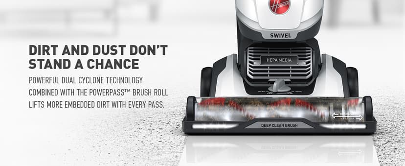 Hoover MAXLife Elite Swivel Vacuum Cleaner, Bagless Upright Vacuum, HEPA Media Filtration, MAXLife System, WindTunnel Technology, Corded Vacuum Cleaners for Home Use