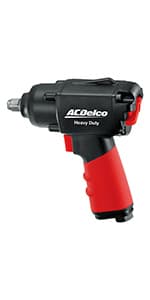 ACDelco ANI405A Heavy Duty Twin Hammer ½” 500 ft-lbs. 5-Speed Pneumatic Impact Wrench Tool Kit