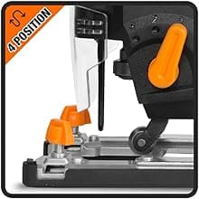 WEN 33606 6.6-Amp Variable Speed Orbital Jig Saw with Laser and LED Light,Black, Silver