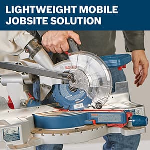 BOSCH GCM18V-07SN PROFACTOR™ 18V 7-1/4 In. Single-Bevel Slide Miter Saw - Mobile, Cordless Solution, 3-3/4 In. Nested Crown Cutting, 8-1/4 In. Crosscut Capacity (Bare Tool)