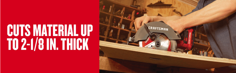 CRAFTSMAN V20 Cordless Circular Saw, 6-1/2 inch, Bare Tool Only (CMCS500B)