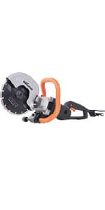 Evolution Power Tools R300DCT 12 inch Concrete Saw (Aka Circular Saw, Angle Grinder, Chop / Cut Off Saw, Demo Saw, Disc / Power Cutter) Electric Motor, No Gas - 4-1/2" Cut - Incl Diamond Masonry Blade