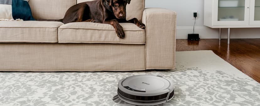 Shark AV752 ION Robot Vacuum, Tri-Brush System, Wifi Connected, 120 Min Runtime, Works with Alexa, Multi Surface Cleaning, White