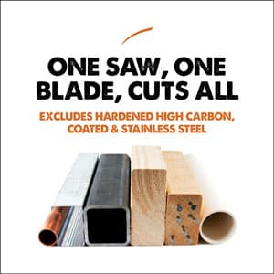 Evolution Power Tools R185CCS 7-1/4" TCT Multi-Material Cutting Circular Saw, 7-1/4", Orange