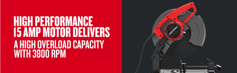 CRAFTSMAN Chop Saw, 14 inch, 15 Amp, Corded (CMEM2500)