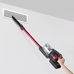Eureka Lightweight Cordless Stick Vacuum Cleaner Convenient for Hard Floors, Rechargeable Handheld Vacuum Cleaner Portable with Powerful Motor Efficient Suction, RapidClean Pro NEC186, Rose Red