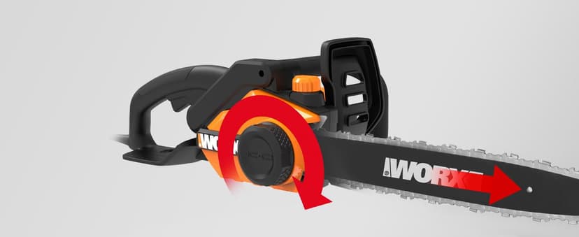 Worx WG304.2 Saw 18-Inch 15.0 Amp Electric Chainsaw with Auto-Tension, Chain Brake