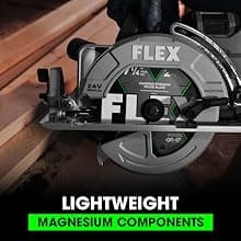 FLEX 24V Brushless Cordless 7-1/4-Inch Rear Handle Circular Saw Tool Only, Battery and Charger Not Included - FX2141R-Z