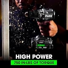 FLEX 24V Brushless Cordless 1/2-Inch 750 In-Lbs Torque 2-Speed Drill Driver Kit with (2) 2.5Ah Lithium Battery and 160W Fast Charger - FX1151-2A