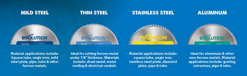 Evolution Power Tools 14BLADEST Blade for Cutting Mild Steel, For Circular and Chop Saws, No Heat, No Burrs & Virtually No Sparks, Carbide-Tipped TCT Blade For Cold Metal Cutting,14-Inch x 66-Tooth