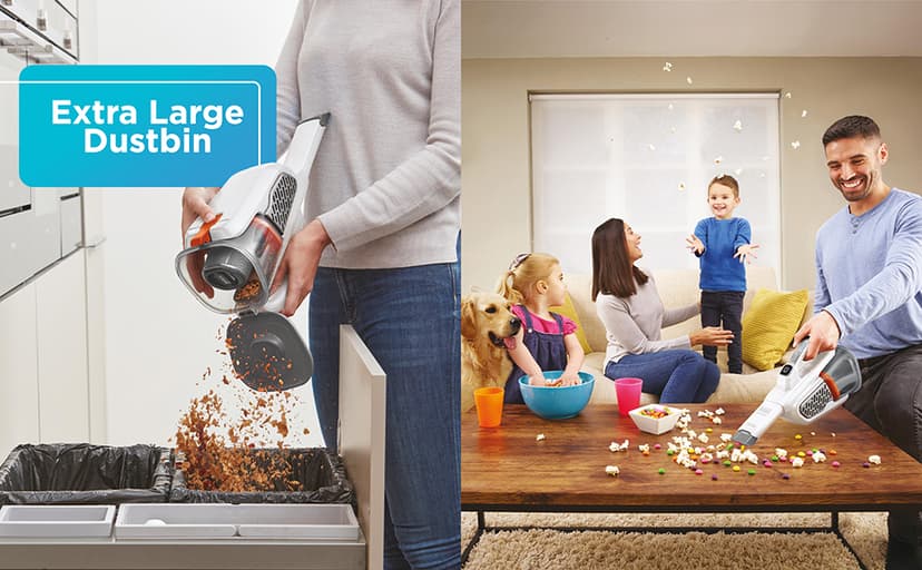 BLACK+DECKER Dustbuster Handheld Vacuum, Cordless, AdvancedClean+, White (HHVK320J10)