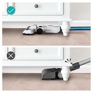 Eureka NEC185 Cordless Stick Vacuum Cleaner Convenient for Hard Floors, Rechargeable Handheld Vacuum Cleaner Portable with Powerful Motor Efficient Suction,White