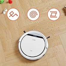 ILIFE V3s Pro Robot Vacuum Cleaner, Tangle-free Suction , Slim, Automatic Self-Charging Robotic Vacuum Cleaner, Daily Schedule Cleaning, Ideal For Pet Hair,Hard Floor and Low Pile Carpet,Pearl White