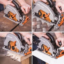 Evolution Power Tools R185CCS 7-1/4" TCT Multi-Material Cutting Circular Saw, 7-1/4", Orange