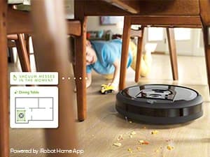 iRobot Roomba i7+ (7550) Robot Vacuum with Automatic Dirt Disposal - Empties Itself for up to 60 Days, Wi-Fi Connected, Smart Mapping, Works with Alexa, Ideal for Pet Hair, Carpets, Hard Floors