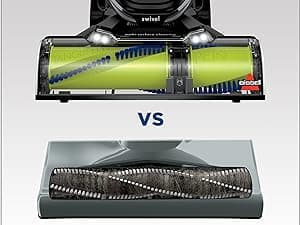 Bissell Pet Hair Eraser Turbo Rewind Vacuum, Lightweight, Automatic Cord Rewind, Tangle-Free Brush Roll, Headlights, Powerful Pet Hair Pickup, SmartSeal Allergen System, Blue, 27909