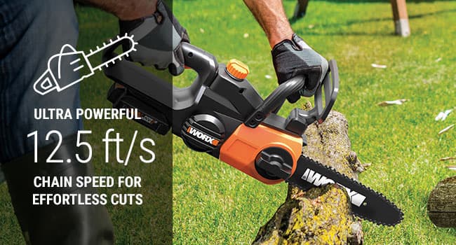 Worx WG322 20V Power Share 10" Cordless Chainsaw with Auto-Tension