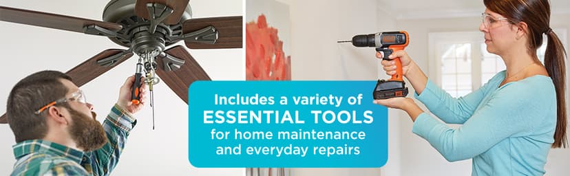 beyond by BLACK+DECKER Home Tool Kit with 20V MAX Drill/Driver, 83-Piece (BDPK70284C1AEV)