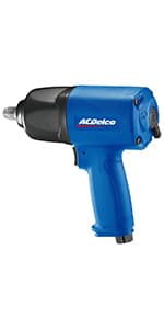 ACDelco ANI405A Heavy Duty Twin Hammer ½” 500 ft-lbs. 5-Speed Pneumatic Impact Wrench Tool Kit
